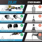 Zulay Kitchen (2 pack 17oz Olive Oil Dispenser Bottle For Kitchen - With 2 Spouts, 2 Removable Corks, 2 Caps, & 1 Funnel - Oil Bottle For Kitchen & Storing Liquids