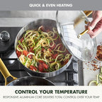 GreenPan Stainless Steel Tri-Ply Reserve 10 Piece Cookware Pots and Pans Set, Multiclad, Induction, Oven & Broiler Safe to 600°F, Heat Responsive Core, Dishwasher Safe, Glass Lids