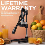 Zulay Kitchen Extra Tall Citrus Press Manual Juicer - Manual Orange Juice Squeezer, Fits Tumblers, Tall Glasses and Cups - Fruit Press & Juice Press, Juice Presser Machine & Citrus Juicer Manual
