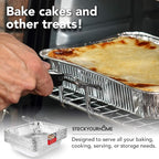 Stock Your Home Aluminum Pans 9x13 Disposable Foil Pans (10 Pack) - Half Size Steam Table Deep Aluminum Trays - Tin Foil Disposable Pans Great for Cooking, Heating, Storing, Prepping Food