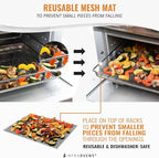 Toaster Oven Air Fryer Reusable Mats Accessories 9 x 11, Silicone Liner, Drip Mat (3pcs) Compatible with Cuisinart, Emeril Lagasse, Gowise, Breville + More, Convection Accessories, Electric Oven Rack