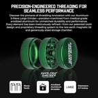 Santa Cruz Shredder Metal Herb Grinder Knurled Top for Stronger Grip 3-Piece Large 2.7" (Green)