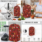 Christmas Tree Small Appliance Dust Covers Sets Bread Maker Protective Cover Coffee Maker Appliance Cover Slow Cooker Dust Covers Fit for Most 6-8 Qt Slow Cookers
