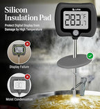 Digital Candy Thermometer with Pot Clip, 10" Long Stainless Steel Probe, Instant Read Kitchen Thermometer for Cooking, Baking, and Candy Making (Dark Gray)