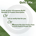 10" Microwave Turntable Compatible with GE WB49X10010, 10 inch Replacement Microwave Glass Plate for Whirlpool WP8205098, LG 3390W1G005D
