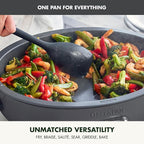 GreenPan Elite 5.5QT Electric Oval Skillet, PFAS-Free Ceramic Nonstick, 1800 Watt, Dishwasher Safe Lid & Removable Crock, Adjustable Temp Control, Multi-Cooker, Sear, Sauté, Rice, Stir-Fry, Black