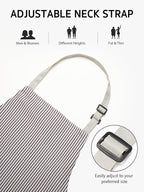 Syntus Apron for Men Women, Adjustable Cooking Kitchen Chef Aprons with 2 Pockets, Cotton/Polycotton/Polyester