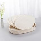 Placemats Set of 6 Oval – Woven Boho Farmhouse Table Mats for Dining Table for 6, Kitchen Decor, Washable and Handmade Rustic Table Accessories (Oval, Off White)