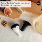 OTOTO Wine Stoppers & Pourer - Halloween Gifts for Wine Lovers, Spooky Wine Bottle Stopper, Wine Goth Accessories, Fun Kitchen Gadgets (Count Corkula)