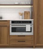 KoolMore Reserve 30 in. 1.6 cu. ft. Built-in Convection Microwave Oven with Air Fryer, 10 Power Levels, Sensor Cooking, Bake, Roast, Broil, Defrost, 1750 Watts, UL Certified in Black Stainless-Steel