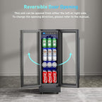 60 Can Beverage Refrigerator Cooler for Cubicle under Desk/Counter Office Camping, 2 Cu.Ft Drink Fridge Beverage Cooler with Glass Door for Water Juices Cola Bottles