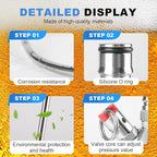 Marinersbrew Mini Keg Dispenser,5L Mini Keg Spear,Stainless Steel Ball Lock Quick Fitting Mini Keg Growler with 10.82" Stainless Steel Hose (With Stainless Steel Hose)