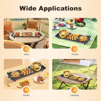 Large Electric Griddle Nonstick, 1500w Griddle Grill Korean BBQ Grill Electric Barbecue Grill Aluminum Alloy Griddle Pan Electric Griddle Grill for Outdoor, Yard Camping Party