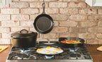 Lodge Cast Iron Dutch Oven - Loop Handle Cooking Vessel - Even Heat Retention - Oven-Safe, Versatile Pot - 7 Quart