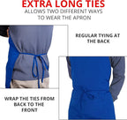 Utopia Kitchen 2 Pack Bib Apron, Adjustable with 2 Pockets, Water and Oil Resistant, Cooking Kitchen Chef Apron for Women Men