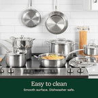Cuisinart 12-Piece MultiClad Pro Triple Ply Stainless Stainless Steel Pots and Pans Set, Cookware Set Compatible with Induction, Electric, Gas Cooktops, Cool Grip Handles, Oven Safe to 500°F, Silver