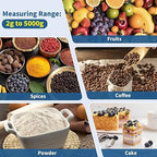 Folding Digital Kitchen Scale, Portable Food Scale, Travel Food Scale with LCD Display, Multiple Unit Conversion, Compact Small Scale for Measuring Intake of Healthy