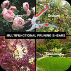 Garden clippers, premium Germany pruners, Work 3 times easier, professional ratchet pruning shears, cutting rose, flower, hedge, stem, tree, Sharp gardening scissors, Arthritis weak hand snips