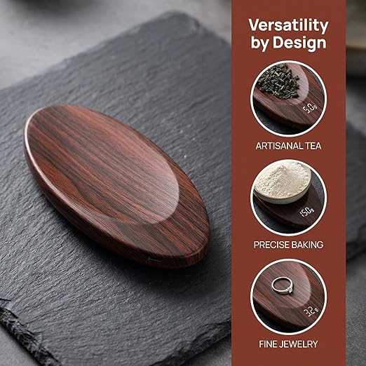 Coffee Scale with Coffee Spoon, High Precision 500g/0.1g Rechargeable Digital Tea Scale for Brewing, Portable Mini Kitchen Scale for Espresso, Baking, Jewelry