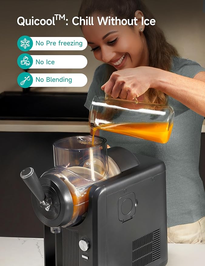 HiCOZY F3 Slushie Machine & Soft Serve Ice Cream Machine, No Ice Needed, Self-Cleaning, 5 Presets for Soft Serve, Frozen Drink, Milk Shake, Margaritas, Frappés and More