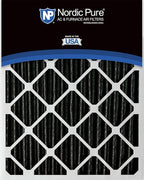 Nordic Pure 20x20x1 (19 1/2 x 19 1/2 x 3/4) Furnace Air Filters MERV 8 Pleated Plus Carbon 2 Pack