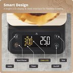 Greater Goods Coffee Scale with Timer – 0.1g Precision Digital Coffee & Espresso Scale for Pour-Over, Coffee Bean Weighing, Barista Brewing, Waterproof Cover, 3kg Capacity (Birch White)