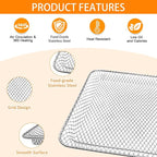 Countertop Toaster Oven Wire Rack Accessories for BLACK+DECKER Crisp 'N Bake Air Fryer Toaster Oven, 12.5×10.1 IN Food Grade Stainless Steel Toaster Oven Replacement Parts, Dishwasher Safe