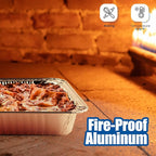 EHOMEA2Z 9x13 Disposable Aluminum Pans (30 Pack) – Made in USA Half Size Steam Table Pans, 13x9 Foil Baking Trays for Lasagna, Casseroles, Catering, Parties, BBQ, Crawfish Trays