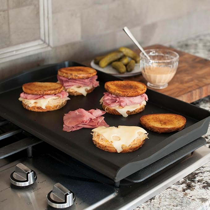 Nordic Ware 2 Burner Backsplash Griddle, Nonstick