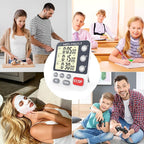 Digital Dual Kitchen Timer, 3 Channels Countdown Triple Timer for Cooking, Magnetic Memory-Preset Large Display Adjustable Alarm Volume, Multi Times Management, 3A Battery Included, White