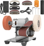 Multifunctional Electric Knife and Tool Sharpener, 7 Adjustable Speed Knife Making Belt Grinder Knife Sharpening System - For Hunting, Serrated & Kitchen Knives, Wood, Plastic, Crafts