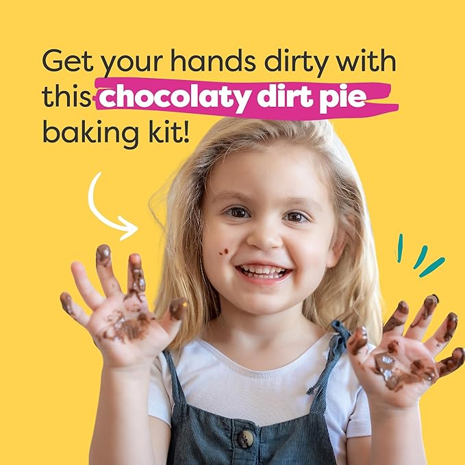 Baketivity Dirt Pie & Cake Pop Baking Kit Bundle – Kids Baking Set with Pre-Measured Kosher Ingredients, Illustrated Instructions & Video Guide – Fun Cooking Activity for Ages 6-12+