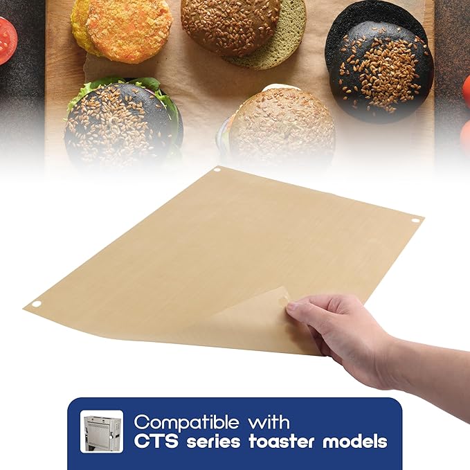 Prince Castle Release Sheets for CTS Series Toaster, Non-Stick Sheets and Commercial Toaster Oven Liners for Bread, Buns and More