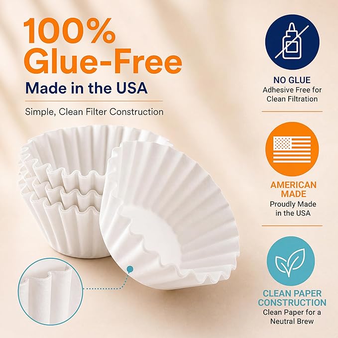 4 Cup Basket Coffee Filters (100, White)