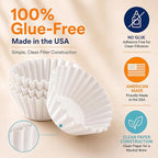 4 Cup Basket Coffee Filters (200, White)