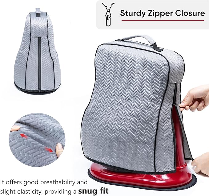 BAGSPRITE Stretchy Stand Mixer Cover with Appliance Slider– Washable Applicance Cover Compatible with KitchenAid Mixer 6/7/8 Quart – Dust Cover with Pockets for KitchenAid Accessories and Attachments