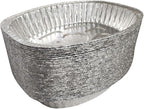 Disposable Oval Roasting Pan - Durable Turkey Roaster Pans Extra Large, Heavy-Duty Aluminum Foil, Deep, Oval Shape for Chicken, Meat, Brisket, Roasting, Baking, Recyclable (40)