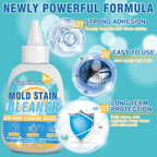 Sugelary Mold Stain Cleaning Gel, 8 fl oz Thick Cleaner for Washing Machine Gasket, Grout, Caulk, Shower, Sink, and Bathroom Surfaces