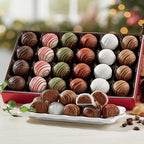 The Swiss Colony 27 Favorites and 24 Liqueur Truffles Christmas Gift Bundle - Assorted Cheeses, Candies, Chocolates, Summer Sausage Meats with 24 Liqueur Flavored Truffles