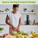 Juicer Machines,Fretta Cold Press Juicer Machines with American-Sourced PCTG Material,Fit Whole Fruits & Vegetables,Easy to Clean,Truly BPA-Free, Red