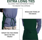 Utopia Kitchen 2 Pack Bib Apron, Adjustable with 2 Pockets, Water and Oil Resistant, Cooking Kitchen Chef Apron for Women Men