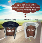42 iFillCup Fillable K Cups - Ultrafine Filter for Sediment-Free Brew, Universal K Cup Brewer Compatibility, DeepBrew Filter Holds 50% More Coffee for Insanely Rich Brews (White)