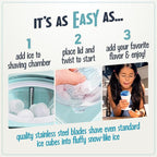 Nostalgia Snow Cone Machine With 2 Reusable Plastic Cups & Ice Scoop for Easy Serving- Retro Table-Top Ice Cone Maker Makes 20 Icy Treats- Slushie Machine for Parties, Family Treats & Gatherings- Aqua