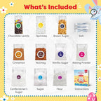 Baketivity Bunny Bum Cake - Kids Baking Kit with Premeasured Ingredients, Step-by-Step Instructions, STEM Lessons - Cake and Cupcake Decorating Kit for Kids - Cooking and Baking Kit - Best Easter Gift