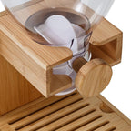 Honey-Can-Do Compact Dry Food Dispenser, Single Control & Snack Storage Container for Countertop or Pantry, Bamboo