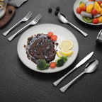 Lemeya Hammered Silverware Set,20 Piece Modern Flatware Set Service for 4,Mirror Polished Stainless Steel Cutlery Set Utensil Set Tableware Set,Kitchen Knives Forks Spoons Set,Dishwasher Safe