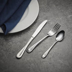 Oneida Satin Sand Dune Everyday Flatware Dinner Spoons, Set of 4, 18/0 Stainless Steel, Silverware Set, Dishwasher Safe