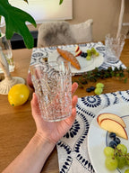 KLIFA- BLOIS- 15.2 & 20.5 ounce, Set of 8, Acrylic Tumbler & Highball Drinking Glasses Cups, BPA-Free, Stackable Plastic Drinkware, Dishwasher Safe, Vintage Looking Cups, Clear