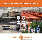 Disc-O-Bed Compact and Packable Travel Pillow with Washable Cover, Ultralight for Backpacking, Hiking, and Camping, Grey