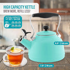 Chantal Tea Kettle, Vintage Series, Enamel on Steel, Whistling (Aqua)